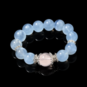 Aquamarine Pink Crystal Bracelet
