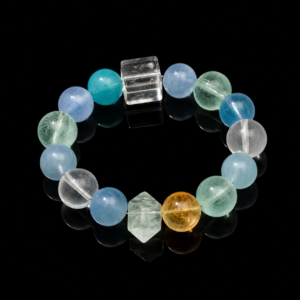 Aquamarine Fluorite Flow Bracelet